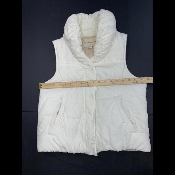 Anthropologie Pilcro Cream Preppy Luxury Designer Puffer Vest Small - Picture 12 of 15